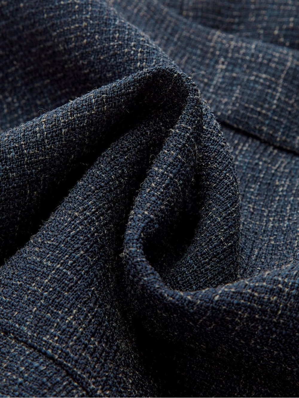Commense Navy Metal Detail Ruffled Hem Mini Skirt - Picture 4 of 5